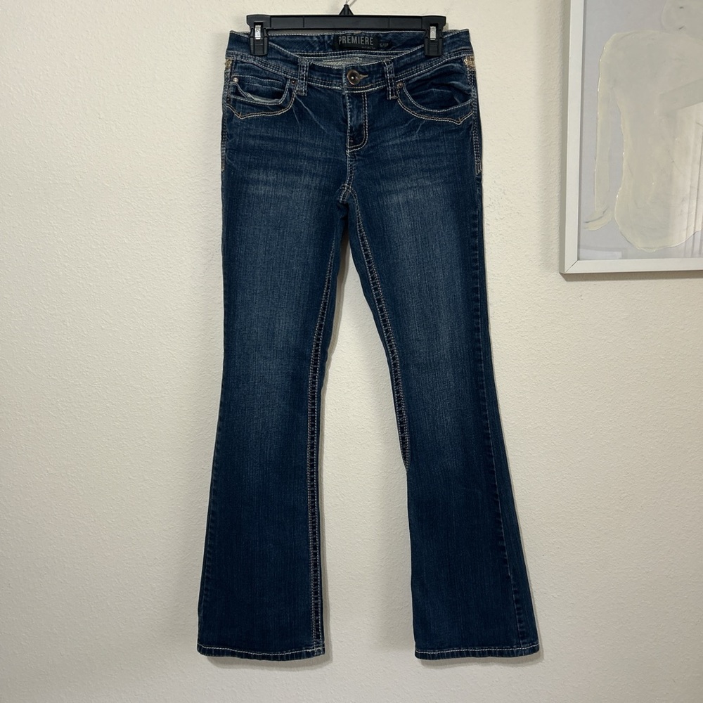 Y2K Low Rise Bootcut Jeans - Premiere by Rue21 Sequin Embellished Pockets